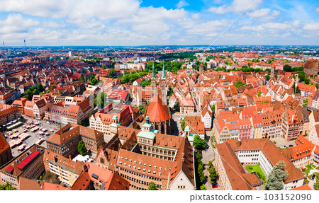 Nuremberg old town aerial panoramic view 103152090