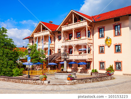 Ludwigstrasse street in Garmisch-partenkirchen, Germany 103153223