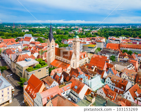 Ingolstadt old town aerial panoramic view Ingolstadt old town aerial panoramic view 103153269