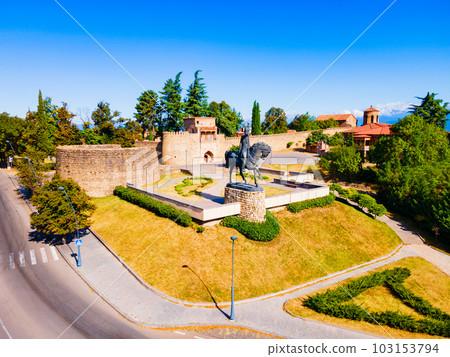 Batonis Tsikhe Fortress aerial view, Telavi Batonis Tsikhe Fortress aerial view, Telavi 103153794