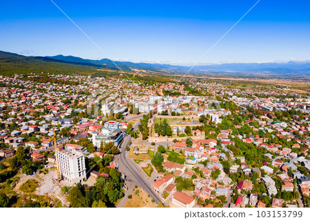 Telavi old town aerial panoramic view Telavi old town aerial panoramic view 103153799