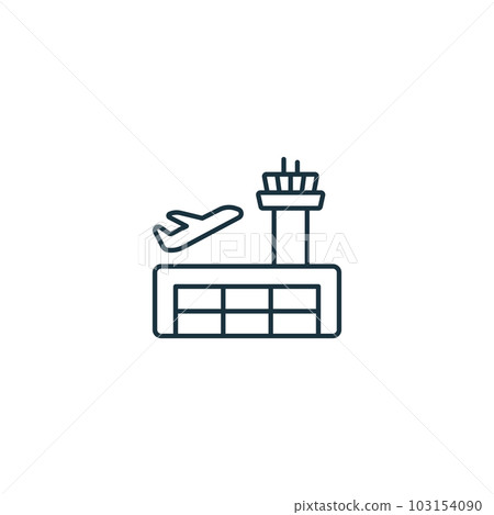Airport icon. Monochrome simple sign from airport elements collection. Airport icon for logo, templates, web design and infographics. 103154090