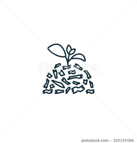 Mulch icon. Monochrome simple sign from agriculture collection. Mulch icon for logo, templates, web design and infographics. 103154166