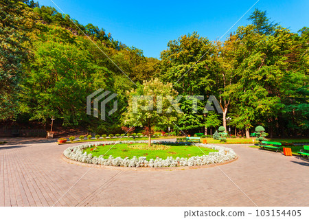 Borjomi resort town in south central Georgia Borjomi resort town in south central Georgia 103154405