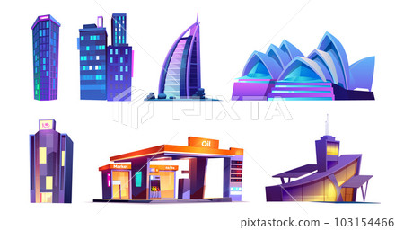 Modern company office building vector illustration 103154466