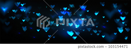 Blue heart bokeh light overlay vector background Blue heart bokeh light overlay vector background 103154471