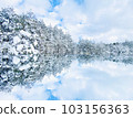 Snowscape reflected in the mirror 103156363