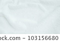 High-quality plain white towel background/texture material - pure white and clean cotton towel fabric after washing 103156680