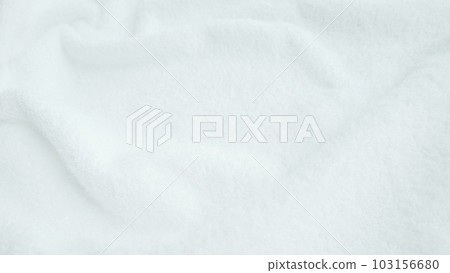 High-quality plain white towel background/texture material - pure white and clean cotton towel fabric after washing 103156680
