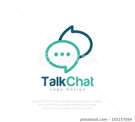 Talk chat logo design with a speech bubble	 103157084