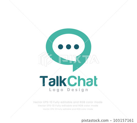 Talk chat logo design with a speech bubble	 103157161
