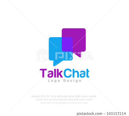 Chat logo or chat app logo icon	 103157214