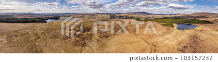 Aerial view of the Forest at Lough Anna island - County Donegal, Ireland 103157232