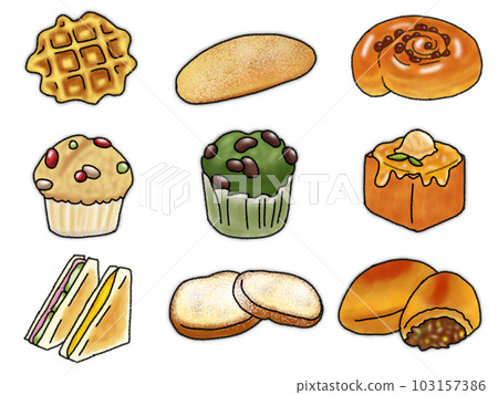 Sweet bread set 103157386