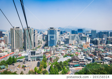 從南山纜車看到的首爾明洞地區 103158314