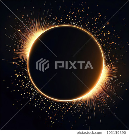 Abstract design Sparks are flying,round frame with text for banner, flyer, poster, advertisement . Abstract design Sparks are flying,round frame with text for banner, flyer, poster, advertisement . 103159890