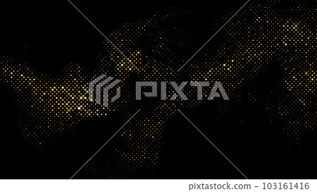 Gold glitter texture on black background. Golden color. Abstract particles of golden color on a background. Glitter confetti. Festive background. 103161416