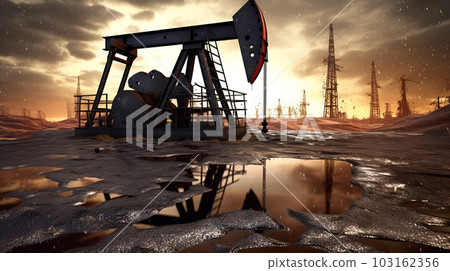 Oil refining and production plants , Energy storage system. Automated manufacturing facility. generated AI  103162356