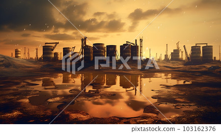 Oil refining and production plants , Energy storage system. Automated manufacturing facility. generated AI  103162376