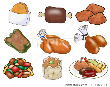 Meat dishes set 103163181