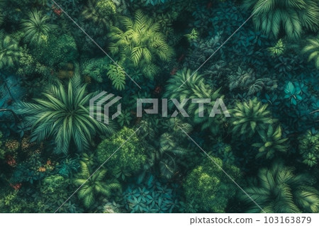 AI generative seamless tropical forest background 103163879