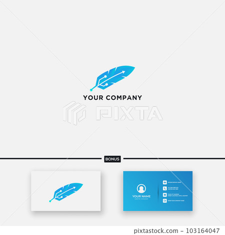 quill usb technology logo design quill usb technology logo design 103164047