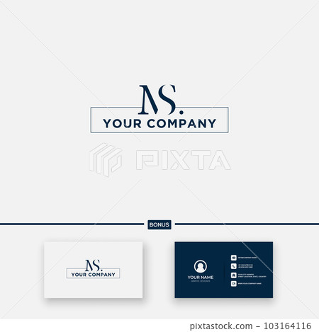 minimalist M S letter monogram logo 103164116