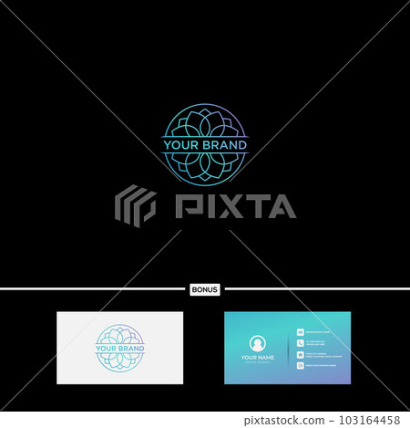 line art color full Elegant ornament / pattern vector logo 103164458