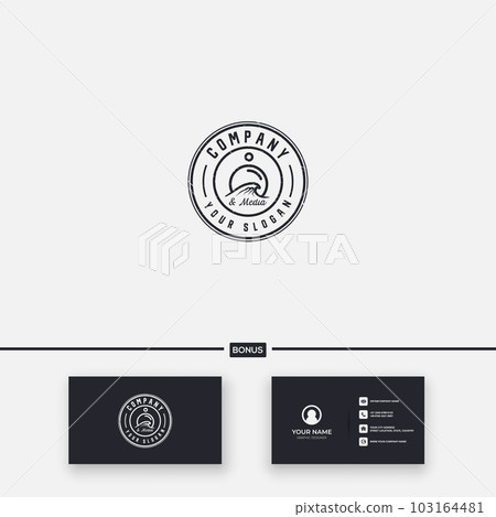 minimalist camera and sea logo design photographs minimalist camera and sea logo design photographs 103164481