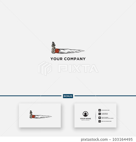 vintage smoking logo retro cigarette illustration 103164495