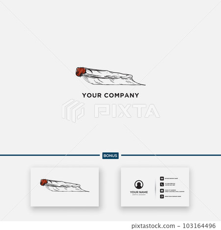 smoke paper logo vintage retro cigarette illustration 103164496