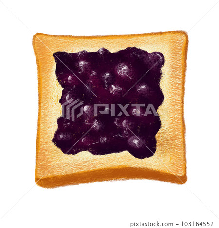 Toast with blueberry jam Toast with blueberry jam 103164552