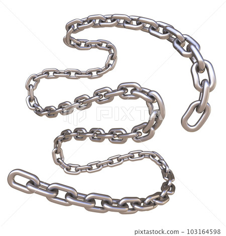 Metal chain curved 3D 103164598