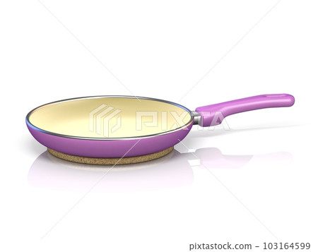 Purple cooking pan 3D Purple cooking pan 3D 103164599