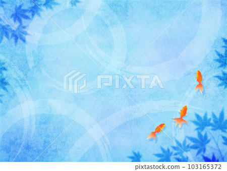 Goldfish and blue maple Japanese style summer image Goldfish and blue maple Japanese style summer image 103165372
