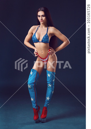 Young and beautiful dancer posing in studio Young and beautiful dancer posing in studio 103165726