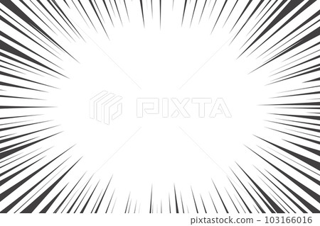 Black and white radial lines spped light or light rays comic book