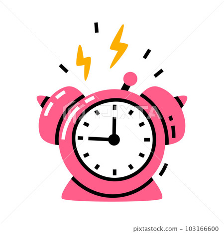 Alarm Clock Ringing as School Item Vector Illustration 103166600