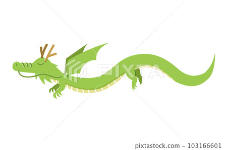 十二生肖龍插畫錯印帶翅膀的飛行圖 十二生肖龍插畫錯印帶翅膀的飛行圖 103166601