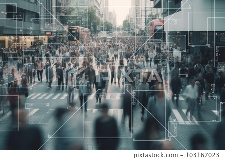 Face recognition system in street surveillance cameras. Generative AI 103167023