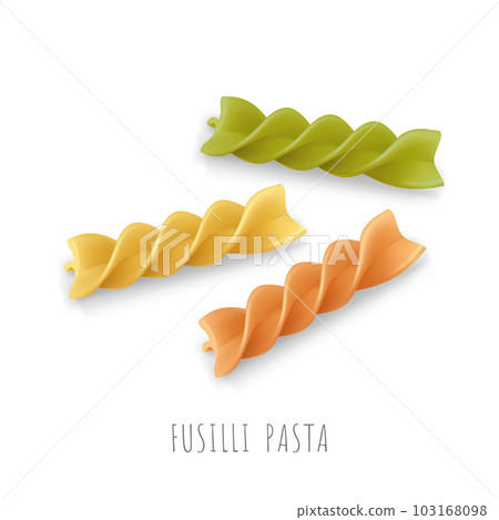 Vector icon of fusilli pasta. 103168098