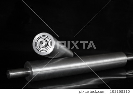 Steel metal pipe-shaft made on a lathe for the factory conveyor industry Steel metal pipe-shaft made on a lathe for the factory conveyor industry 103168310