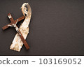 Christian Pentecost. Whit Sunday. A cross with a birch branch on a white, green, red and black background. 103169052