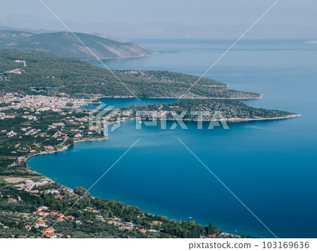 Landscape of old Epidaurus. Argolis, Greece. Aerial view 103169636