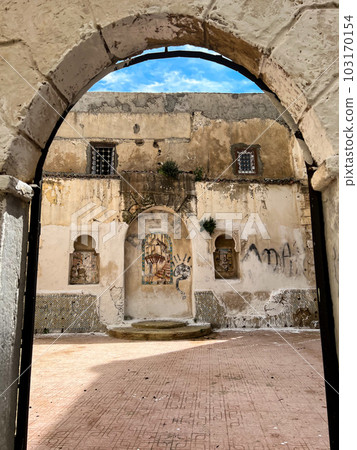 Ruined houses in Casbah of Algiers . High quality photo 103170154