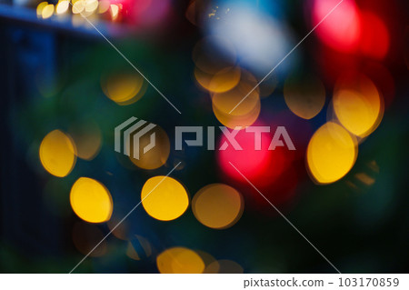 unfocused garland bulbs. Blur. the concept of Christmas decor. background. unfocused garland bulbs. Blur. the concept of Christmas decor. background. 103170859