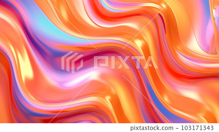 Abstract illustration, colored waves and fancy images, wallpaper, poster, art, Generated AI 103171343