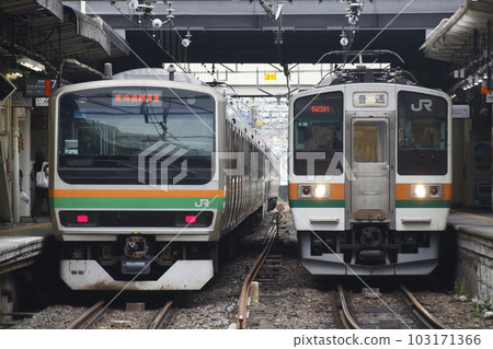 E231和211系列在高崎站停靠 E231和211系列在高崎站停靠 103171366