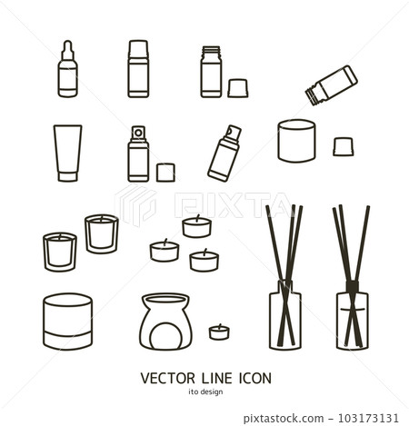 Aromatherapy simple icon set Aromatherapy simple icon set 103173131