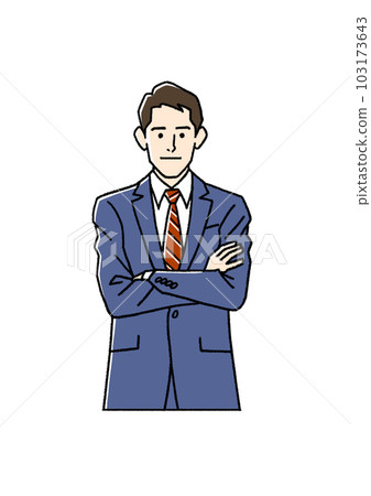 Businessman's arms folded pose Businessman's arms folded pose 103173643